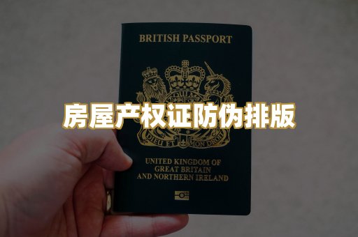 房屋产权证防伪排版